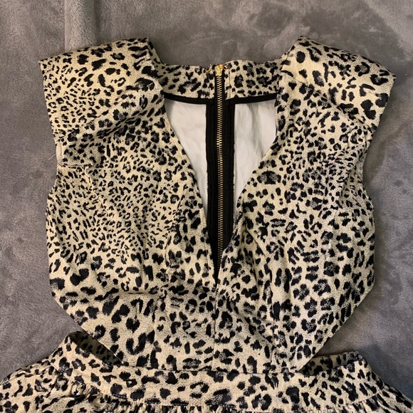 *SOLD* NWT Wild and Fun Leopard Mini Cutout Dress - Picture 3 of 6